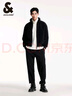 杰克·瓊斯（JACK&JONES）男裝秋季寬松搖粒絨立領(lǐng)夾克加厚外套男款毛絨棉服棉衣224409035 黑色E41 常規(guī) 黑色E41 S 170 曬單實(shí)拍圖