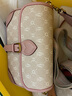 暇步士（Hush Puppies）包包女包奢侈品牌女士單肩包時(shí)尚印花大容量潮流斜挎包情人節禮物 米杏色HA-131234292  曬單實(shí)拍圖