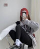 莫代爾鯊魚褲女外穿春夏款2025新款高腰收腹提臀褲瑜伽褲打底褲 黑色【春秋款】適合10-30度 2XL 碼【適合140-155斤】 曬單實拍圖