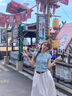 溫格芳 連衣裙女2025夏季新款茶系穿搭減齡時(shí)尚套裝小個(gè)子初戀氣質(zhì)長裙 藍(lán)色上衣+白色半身裙 M 曬單實(shí)拍圖