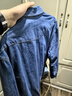 CULTUM【新疆長(cháng)絨棉】美式復古純棉水洗牛仔襯衫男士休閑長(cháng)袖襯衣外套 牛仔藍 XL 曬單實(shí)拍圖