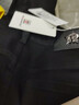 AEMAPE牛仔褲男破洞牛仔褲潮牌修身小腳顯瘦2022新款9分男士休閑褲薄款 黑色 32 曬單實(shí)拍圖