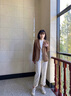 宜惜綺 短款小西裝外套女春秋款2022年秋季新款韓版女裝氣質(zhì)休閑小西服上衣小個子工作服 咖啡色 M 曬單實拍圖
