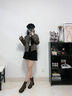 卓詩尼短靴女2025年冬新款秋單靴子加絨英倫風(fēng)瘦瘦切爾西靴復(fù)古馬丁靴女 黑色-絨里 36 曬單實拍圖