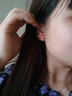 KRISTEN JUDI情人節(jié)生日禮物送女友老婆紅色蝴蝶結(jié)耳釘女銀針耳環(huán)甜美精致耳飾 紅色蝴蝶結(jié)耳環(huán)-金色 曬單實(shí)拍圖