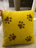 foojo沙发抱枕靠垫床头靠背立体刺绣慵懒猫系列 猫脚印 实拍图