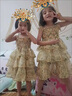 G·DUCK KIDS小黃鴨2025女童夏季新款雪紡連衣裙兒童碎花吊帶裙涼快小清新裙子 黃綠色 碎花吊帶群 90 建議身高85cm左右 曬單實(shí)拍圖
