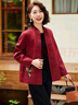 俞兆林中老年女裝紅色外套媽媽夾克風(fēng)衣老年人衣服 Y243U3019 曬單實拍圖