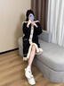 妮狄婭連帽睡衣睡袍女秋冬季加厚保暖珊瑚絨帶帽中長(zhǎng)款浴袍家居服 炭黑 M 曬單實(shí)拍圖