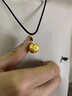怡萊寶999足金小胖福平安鎖黃金吊墜 金坨金鎖包項(xiàng)鏈編繩掛墜轉(zhuǎn)運(yùn)珠手鏈 胖福吊墜+古法金珠 金約2.6g 曬單實(shí)拍圖