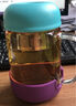 miGo玻璃杯420ML商務(wù)男女辦公大容量水杯帶把手茶水分離泡茶杯子帶茶隔 山澗紫霧 曬單實(shí)拍圖