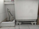御尚博美 雙缸洗衣機底座托架半自動(dòng)移動(dòng)加高底座雙筒底座消毒柜冰箱底座 8塑料地腳（總高10-13cm）白 雙缸 曬單實(shí)拍圖