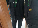 望了型300斤特大碼牛仔外套男加肥加大寬松工裝外套夾克衣服青年字母刺繡牛仔外套時(shí)尚夾克衫男 8001黑灰色 6XL【建議200-220斤】 曬單實(shí)拍圖