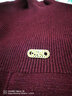 恒源祥中長(cháng)款羊毛衫女秋冬連衣氣質(zhì)內搭半高領(lǐng)打底衫寬松大尺碼毛衣女 酒紅色 M 100-109斤 曬單實(shí)拍圖