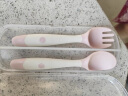 babycare婴儿叉子弯弯勺学吃饭宝宝餐具 自主进食训练勺套装 带收纳盒粉色 实拍图