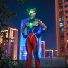 賽羅迪迦奧特曼衣服大人版緊身衣套裝男女童成人cos人偶表演服 賽羅連體衣+面具+變身棒+小胸?zé)?170碼(160-170cm) 曬單實(shí)拍圖