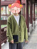 闊色（kuose）慵懶風(fēng)寬松毛衣外套春季女裝新款灰色針織衫開衫上衣秋冬 綠色 S 曬單實(shí)拍圖