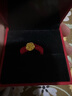 中國黃金（CHINA GOLD）足金玫瑰花戒指女款黃金轉運珠編繩指環(huán)婦女節生日禮物送女友 【紅繩】玫瑰花戒指 圈號12 曬單實(shí)拍圖
