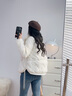 Olrain歐芮兒杏色羽絨服女冬季新款寬松白鴨絨面包服外套女 米白色 M 曬單實(shí)拍圖