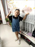 G·DUCK KIDS小黃鴨兒童背帶褲2025新款夏裝中大童女童牛仔短褲韓版洋氣套裝夏 黑色T恤+背帶短褲【簡約時(shí)尚】 110 【建議100左右】 曬單實(shí)拍圖