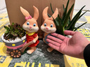 鴻日光輝 園林景觀雕塑小品卡通兔子花缸戶外花園庭院裝飾樹脂花盆創(chuàng)意擺件 18018一對(duì) 曬單實(shí)拍圖