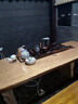 艾瑩嘉 黑檀木茶盤(pán)整塊實(shí)木原木茶臺(tái)雕刻手工精雕家用大氣功夫泡茶托盤(pán) 65*35*6 曬單實(shí)拍圖