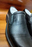 富貴鳥(niǎo)皮鞋男春夏新款男士皮鞋真皮鏤空透氣商務(wù)休閑鞋中老年軟底牛皮鞋 FG0152黑色【鏤空款】 41 曬單實(shí)拍圖