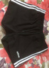 adidas休閑修身舒適三條紋修身短褲女裝阿迪達斯官方輕運動(dòng) 黑/白   M 曬單實(shí)拍圖