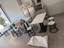 束尋快餐桌椅組合小吃面館飯店燒烤奶茶甜品咖啡廳桌椅餐飲店桌椅商用 一桌兩椅【非主圖款看圖二】 曬單實拍圖