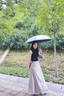 圣保美小個(gè)子連衣裙女裝夏季2024新款高腰a字半裙子夏天長裙套裝兩件套 黑色上衣+杏色半身裙 M 曬單實(shí)拍圖