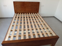 皇家故事 床 實木床金絲胡桃木雙人床1.8米1.5m小戶型現(xiàn)代簡約臥室小戶型 胡桃木實木床 1.5*2米【框架款】 曬單實拍圖