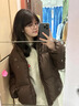 詩丹蕊美式ins復古連帽棉服外套女2024冬季新款寬松保暖羽棉襖絨服棉衣 棕色棉服 均碼【可備注碼數】 曬單實拍圖