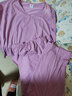 銅牛春夏舒彈V領(lǐng)蕾絲家居服女套女士氣質(zhì)短袖睡衣家居服套裝薄款女夏VJ063 豆沙紫粉 L (170/95) 曬單實(shí)拍圖