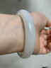 印象眸白玉手鐲和田玉鐲子女款白月光手鐲 內徑約56mm 曬單實(shí)拍圖