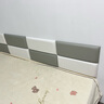 羊洋居床頭防撞軟包靠背榻榻米墻圍兒童床圍嬰兒墻面加厚3d立體墻貼自粘 淺灰色20cm*50cm-3.2厘米超厚 9片裝【孕嬰可用無(wú)甲醛】 曬單實(shí)拍圖