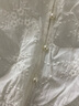 百圖betu女裝秋季新款襯衫法式繡花花邊領(lǐng)口系帶襯衫女2408T39 白色 L 曬單實(shí)拍圖