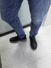 騎豹人;QI PAO REN品牌休閑鞋男新款運動鞋男士跑步鞋耐磨皮鞋潮流百搭男鞋 黑色(需加絨款聯(lián)系客服） 41 (255mm) 曬單實拍圖