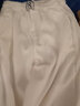 勛貍粑女士春夏秋冬褲子窄版闊腿褲新款闊腿褲寬松高腰褲女秋冬新款 卡其 【春夏款】 M 【建議95-105斤】 曬單實(shí)拍圖