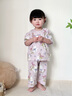 童戀初心嬰兒夏季薄款套裝純棉短袖七分褲男女童寶寶衣服春夏裝兒童家居服 【夏季短袖七分褲】百合花園 90 曬單實(shí)拍圖