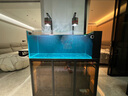 玉弘杰超白玻璃溪流缸客廳中大型魚(yú)缸家用水草缸底濾免換水生態(tài)水族箱 黑色框架+茶色玻璃柜門(mén)+內(nèi)置背包 120*45*126cm 曬單實(shí)拍圖