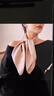 多菲尼森小方巾絲巾女2024春夏季仿真絲休閑百搭送長(cháng)輩媽媽紗巾薄款圍巾 香檳色 70*70厘米 曬單實(shí)拍圖