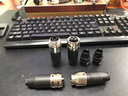代唯科M8防水航空插頭3芯4芯公頭母頭電纜線連接器螺絲壓接銅針傳感器 M8-4針直公頭 曬單實(shí)拍圖