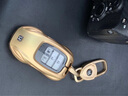 霞想本田鑰匙套艾力紳殼奧德賽扣URV冠道CRV皓影英詩(shī)派思鉑睿雅閣適用 本田A款【土豪金】+盾牌鑰匙扣 曬單實(shí)拍圖