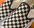 VANS范斯童鞋官方 Slip-On棋盤格親子款舒適一腳蹬中大童帆布鞋 黑白棋盤格 34碼 實測內(nèi)長21cm 曬單實拍圖