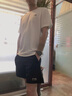 李寧 運動(dòng)服套裝男夏季薄款速干短袖T恤新款男士跑步訓練休閑短褲 標準白套裝【速干】 L 曬單實(shí)拍圖