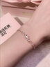施洛尼輕奢蝴蝶星月閨蜜手鏈女走心實用手飾品七夕情人節(jié)送女友生日禮物 玫瑰金色-星月手鏈+品牌禮盒 曬單實拍圖