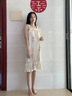 另約帶胸墊睡裙女夏季睡衣2024新款冰絲甜美吊帶背心中長(cháng)裙家居服春秋 1356 方領(lǐng)蝴蝶結【可拆卸胸墊】 M 曬單實(shí)拍圖