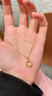中國黃金（CHINA GOLD）黃金項鏈足金莫比烏斯環(huán)吊墜金鉆工藝鎖骨鏈婦女節生日禮物送女友 莫比烏斯吊墜 約1.2g【金鉆工藝-贈銀鏈】 曬單實(shí)拍圖