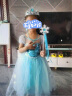 忆爱爱莎公主裙子夏季冰雪奇缘艾莎女童连衣裙六一儿童节裙子礼物 冰雪蓝 110码（建议身高100-110cm） 实拍图