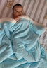 夏娃貝比（evebaby）嬰兒毛毯冬季加厚寶寶蓋毯珊瑚絨幼兒園被新生兒童毯子秋冬季 藍色 羊羔絨珊瑚絨雙層加厚 120*100cm 曬單實(shí)拍圖